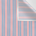 Baby Blue and Pastel Pink Classic Double Stripe Vertical Pattern Wall Tapestry Gallery Image 3
