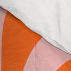 Groovy Retro Liquid Swirl Abstract Orange and Pink Pattern 3 Comforter Gallery Image 4