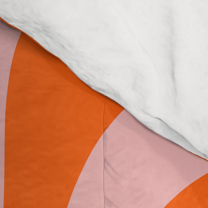Groovy Retro Liquid Swirl Abstract Orange and Pink Pattern 3 Comforter Gallery Image 4