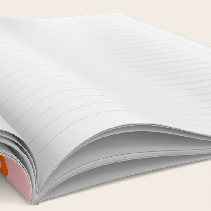 Groovy Retro Liquid Swirl Abstract Orange and Pink Pattern 3 Notebook Gallery Image 2
