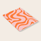 Groovy Retro Liquid Swirl Abstract Orange and Pink Pattern 3 Notebook Gallery Image 2