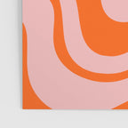 Groovy Retro Liquid Swirl Abstract Orange and Pink Pattern 3 Poster Gallery Image 3