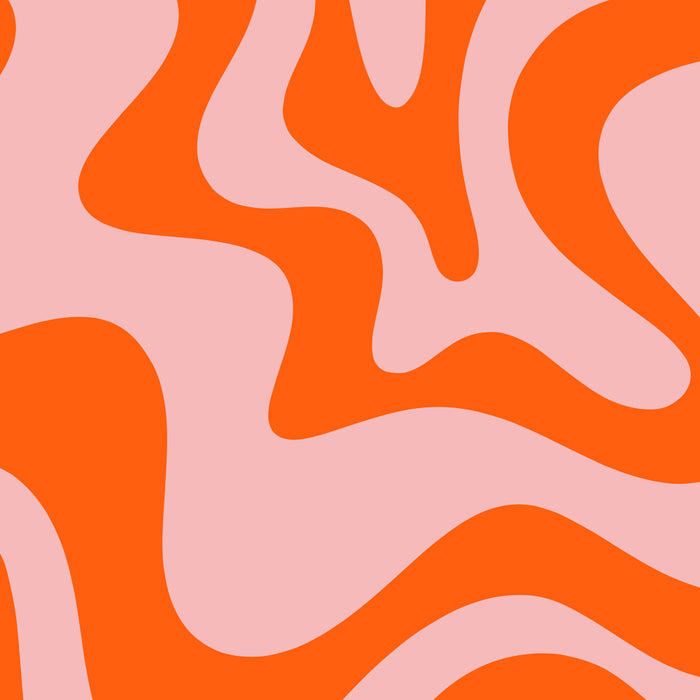 Groovy Retro Liquid Swirl Abstract Orange and Pink Pattern 3 Coffee Mug Gallery Image 2