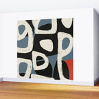 Abstract in Slate and Red Wall Mural Gallery Image 2