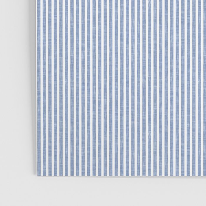 linen textured stripes - coastal blue Poster Gallery Image 3