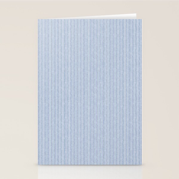 linen textured stripes - coastal blue Stationery Card Gallery Image 2