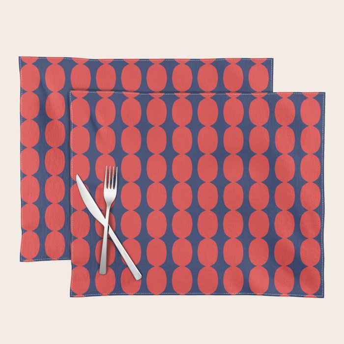 Ember and Navy Bubble Chain Placemat Gallery Image 1