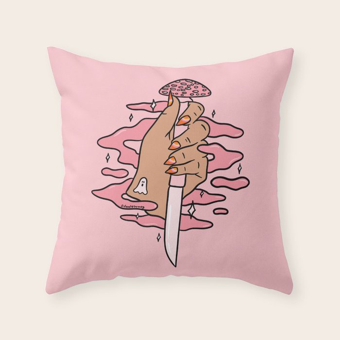Mushroom Dagger Throw Pillow Gallery Image 6