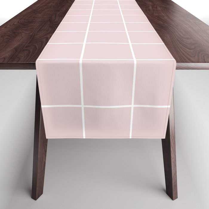 Grid (Light Pink) Table Runner Gallery Image 1