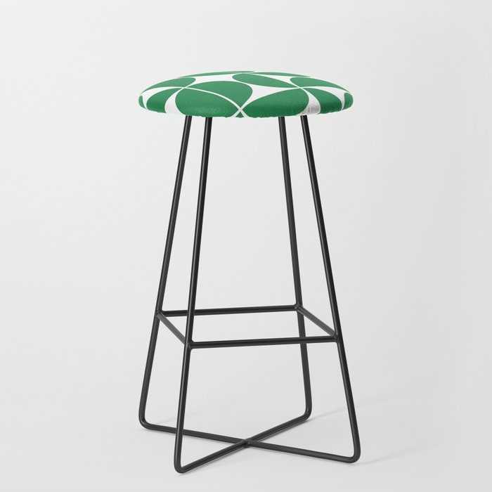 Mid Century Modern Geometric 04 Green Stool