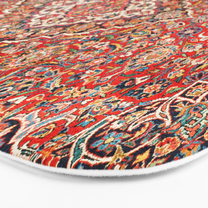 Kashan  Antique Central Persian Rug Print Bath Mat Gallery Image 3