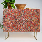 Kashan  Antique Central Persian Rug Print Credenza Gallery Image 1