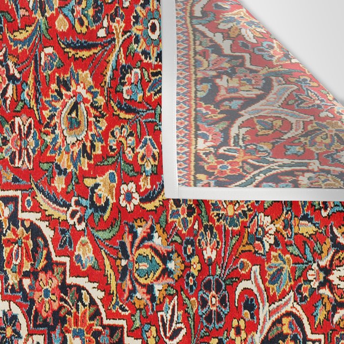 Kashan  Antique Central Persian Rug Print Wall Tapestry Gallery Image 3