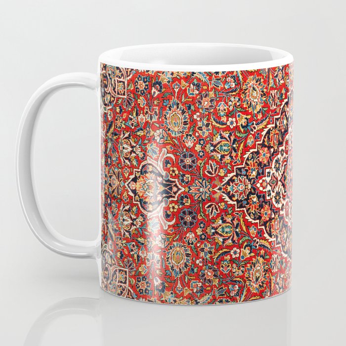 Kashan  Antique Central Persian Rug Print Coffee Mug Gallery Image 3