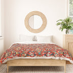 Kashan  Antique Central Persian Rug Print Duvet Cover Gallery Image 3