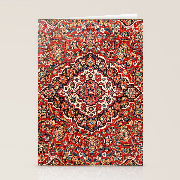 Kashan  Antique Central Persian Rug Print Stationery Card Gallery Image 2