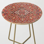 Kashan  Antique Central Persian Rug Print Side Table Gallery Image 2