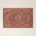 Kashan  Antique Central Persian Rug Print Welcome Mat Gallery Image 1