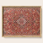 Kashan  Antique Central Persian Rug Print Serving Tray Gallery Image 1