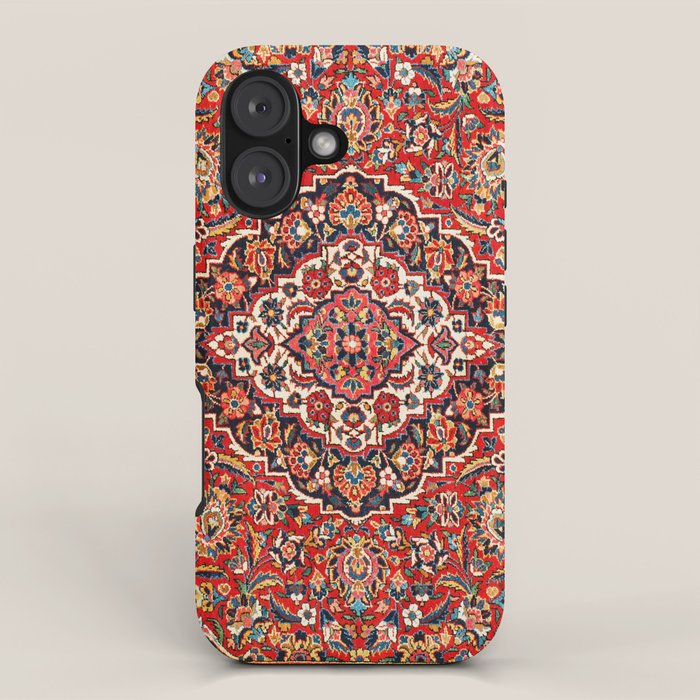Kashan  Antique Central Persian Rug Print iPhone Case Gallery Image 1