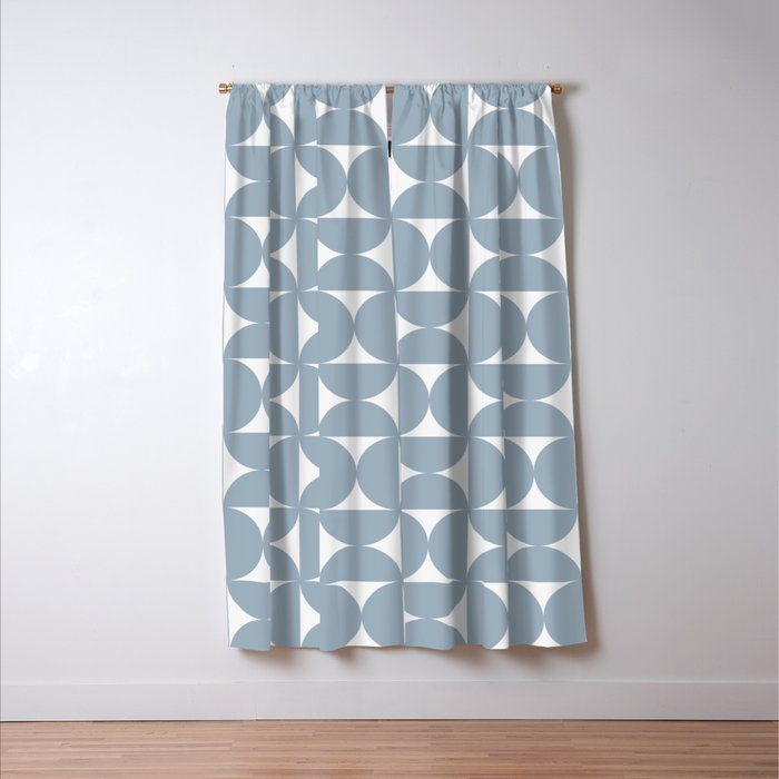 Bauhaus Mid Century Modern Geometric Pattern XII Window Curtain Gallery Image 3