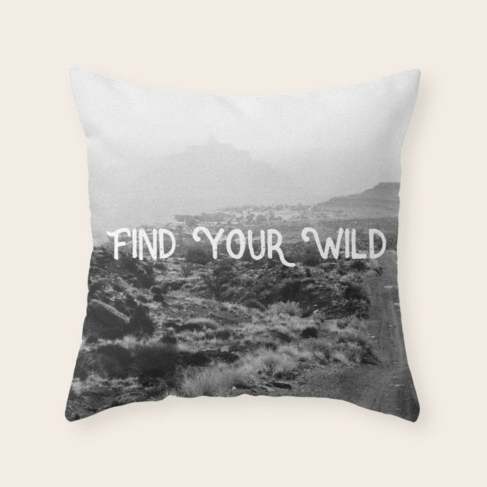 FIND YOUR WILD Throw Pillow Gallery Image 6