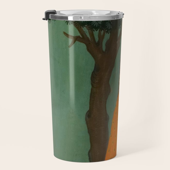 Title Woman Grasping Tree Branch Place India Indian Miniature Painting  Travel Mug Gallery Image 3