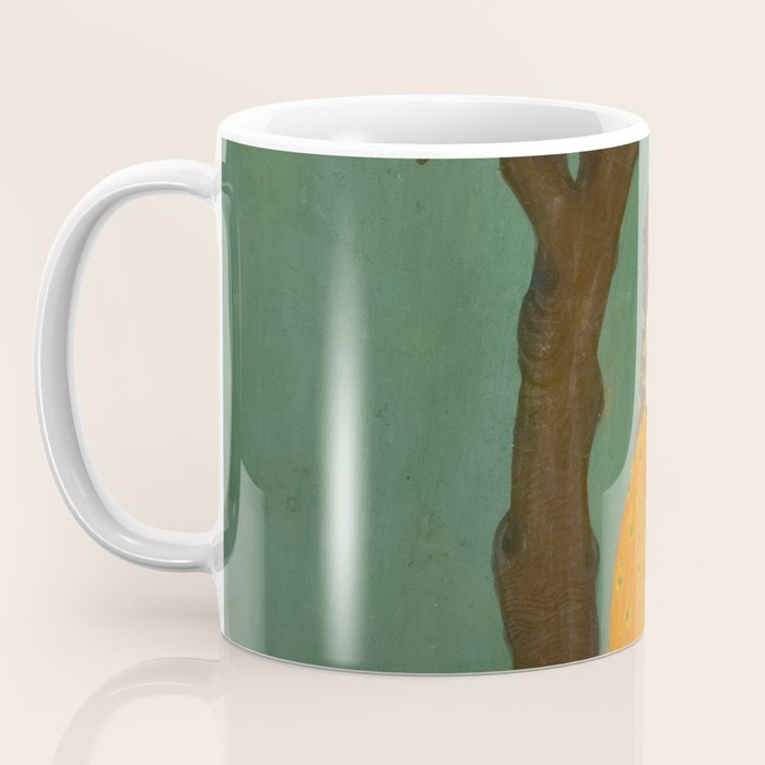 Title Woman Grasping Tree Branch Place India Indian Miniature Painting  Coffee Mug Gallery Image 3