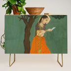 Title Woman Grasping Tree Branch Place India Indian Miniature Painting  Credenza Gallery Image 1