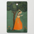 Title Woman Grasping Tree Branch Place India Indian Miniature Painting  Cutting Board Gallery Image 1