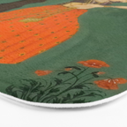 Title Woman Grasping Tree Branch Place India Indian Miniature Painting  Bath Mat Gallery Image 3