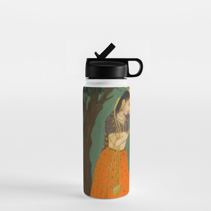 Title Woman Grasping Tree Branch Place India Indian Miniature Painting  Water Bottle Gallery Image 1