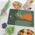 Title Woman Grasping Tree Branch Place India Indian Miniature Painting  Cutting Board Gallery Image 2