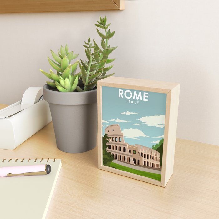 Rome Italy Travel Poster Mini Art Print Gallery Image 2