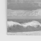 Seagulls in Nazaré Photo | Black and White Travel Photography in Portugal | Clouds and Waves Nature Art Print Poster Gallery Image 3