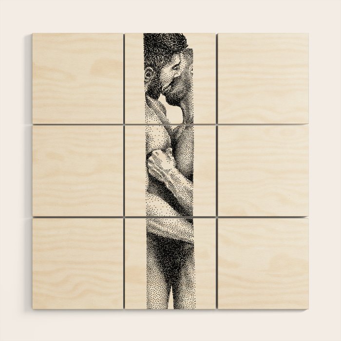 Kiss NOODDOOD Strip Wood Wall Art Gallery Image 1