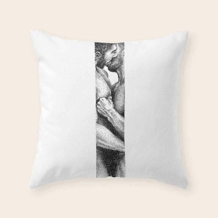 Kiss NOODDOOD Strip Throw Pillow Gallery Image 6