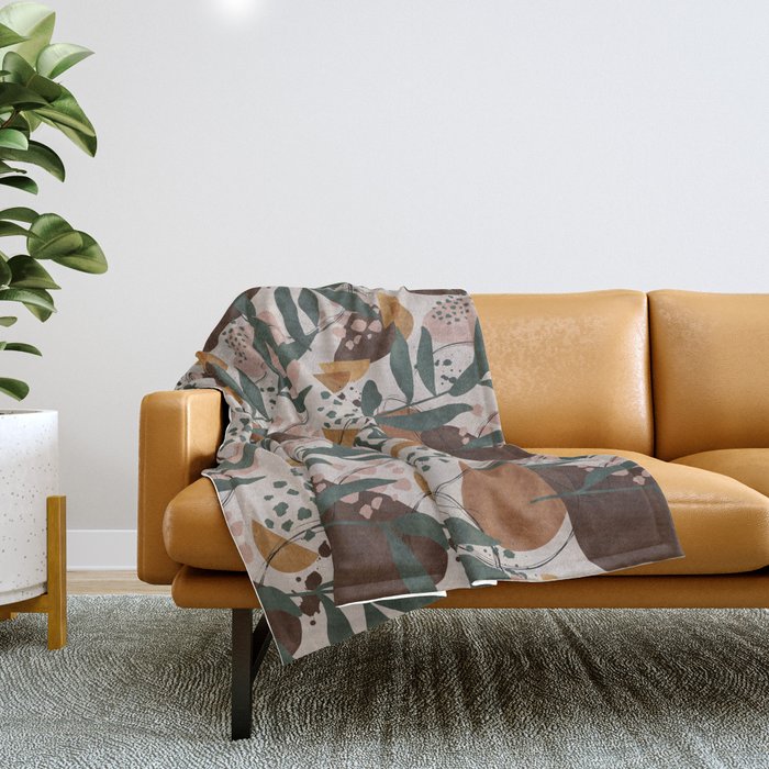 Abstract nature painting 89 Throw Blanket Gallery Image 1