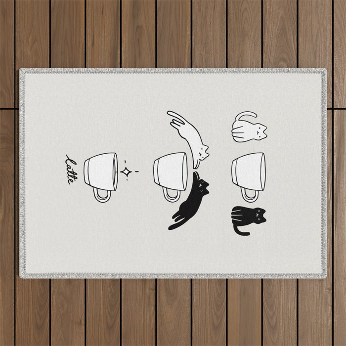 Coffee Cat 2: Catte Outdoor Rug Gallery Image 1