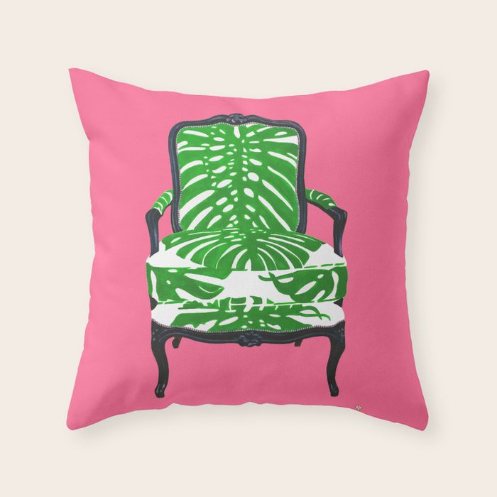 PALM BEACH CHAIR Throw Pillow Gallery Image 1