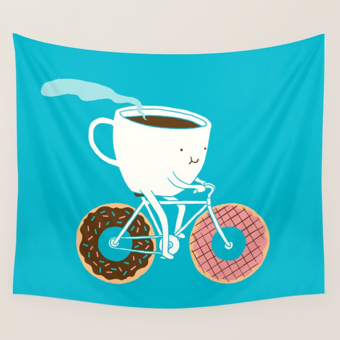Coffee and Donuts Wall Tapestry Gallery Image 1