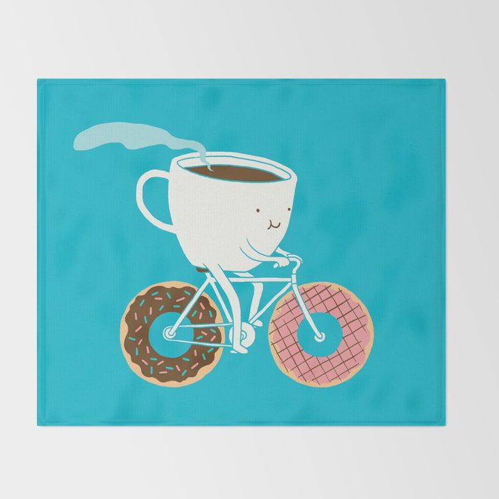 Coffee and Donuts Throw Blanket Gallery Image 2