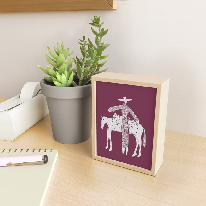 Solo Steady Vino â Elegant Cowgirl Art Mini Art Print Gallery Image 2