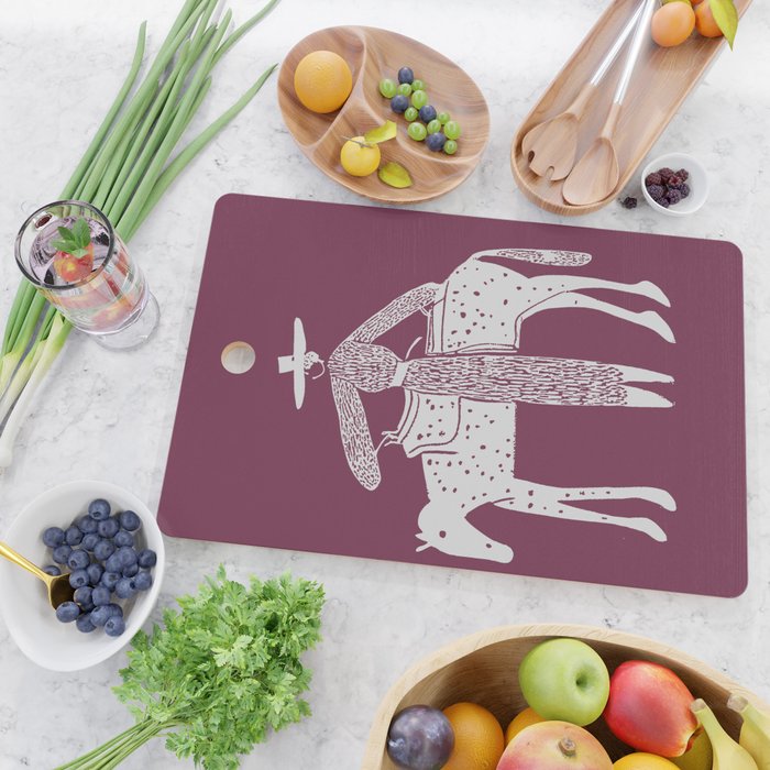 Solo Steady Vino â Elegant Cowgirl Art Cutting Board Gallery Image 2
