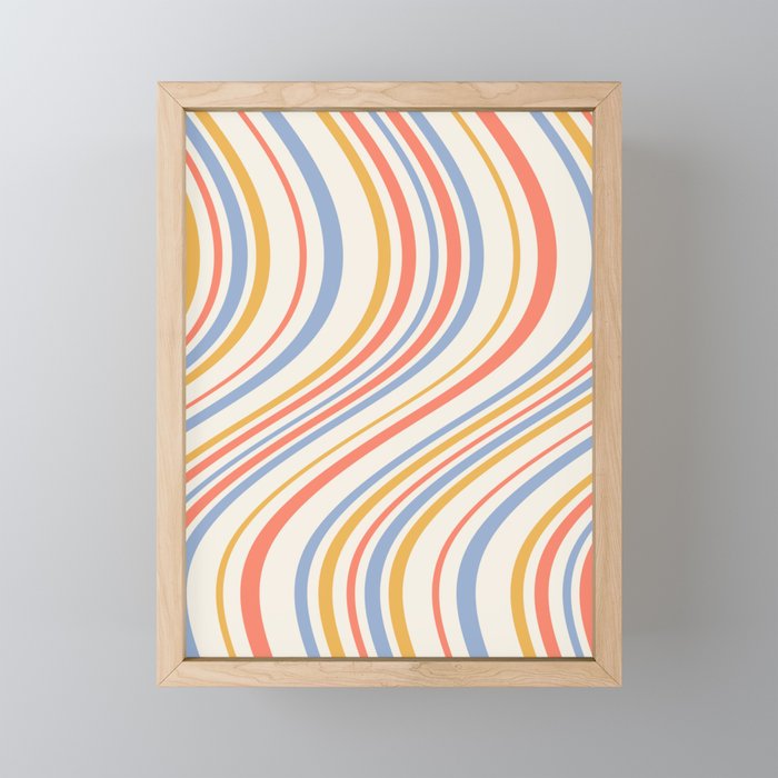 Wavy Stripes XXIII - Retro Summer Mini Art Print Gallery Image 1