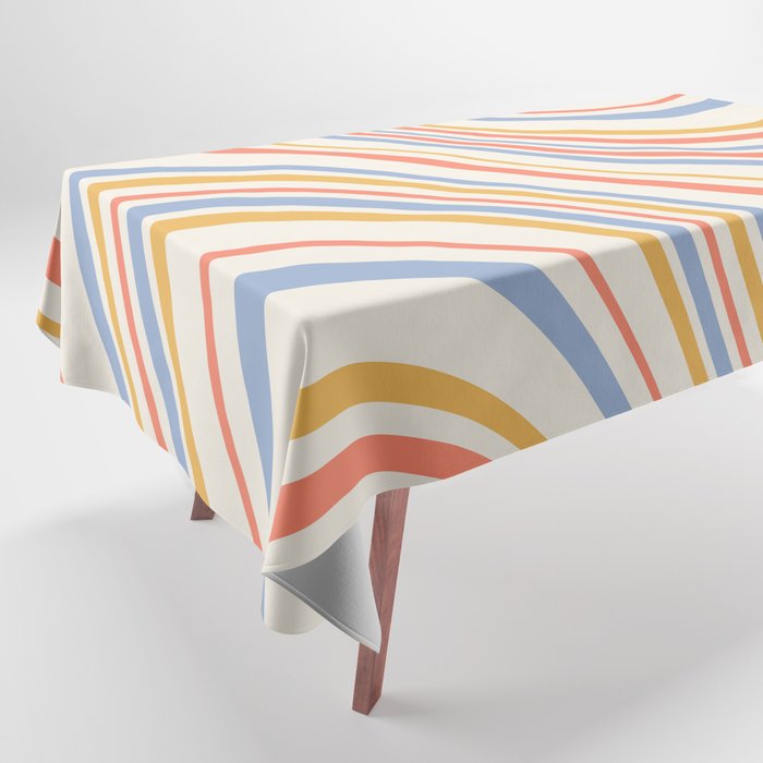 Wavy Stripes XXIII - Retro Summer Tablecloth Gallery Image 1
