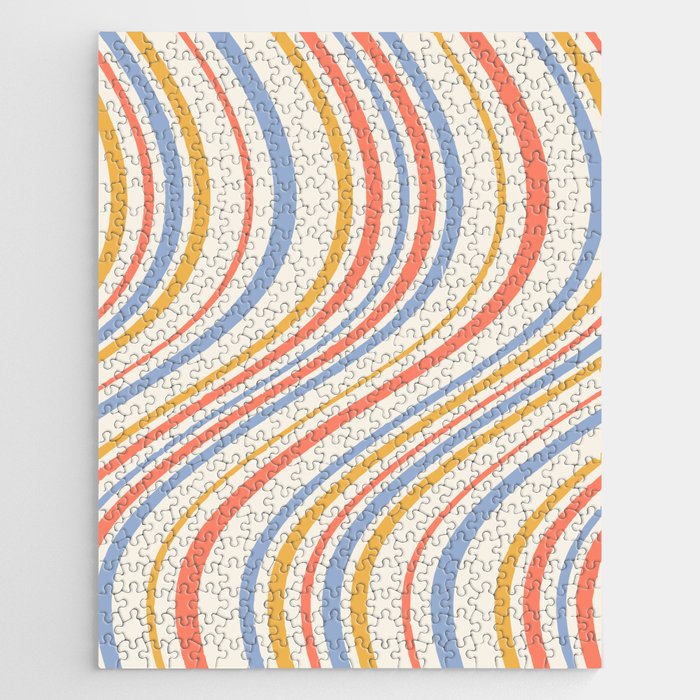 Wavy Stripes XXIII - Retro Summer Jigsaw Puzzle Gallery Image 1