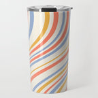 Wavy Stripes XXIII - Retro Summer Travel Mug Gallery Image 1