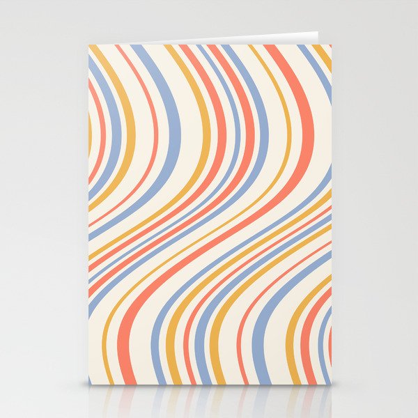 Wavy Stripes XXIII - Retro Summer Stationery Card Gallery Image 2