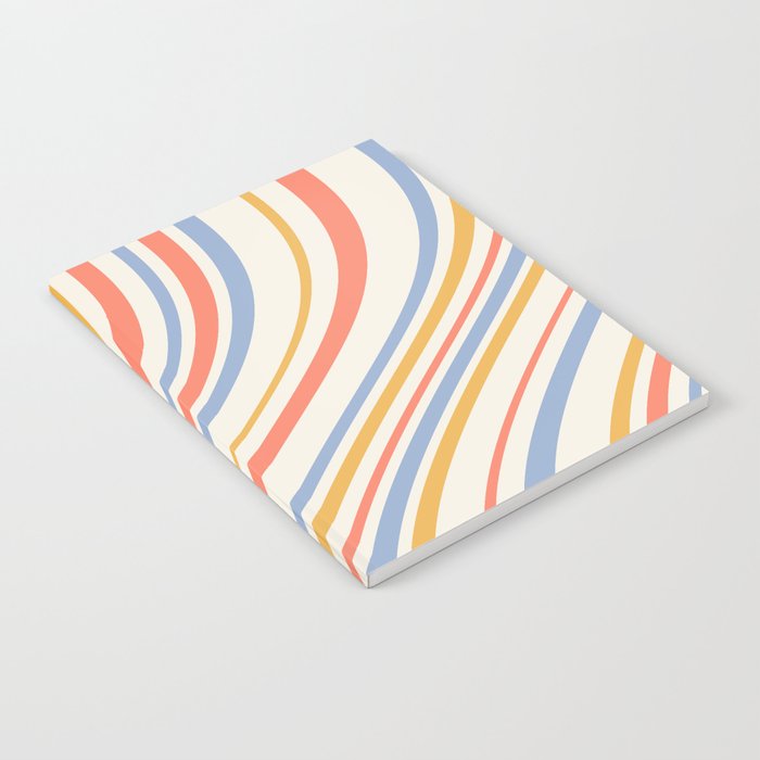 Wavy Stripes XXIII - Retro Summer Notebook Gallery Image 1